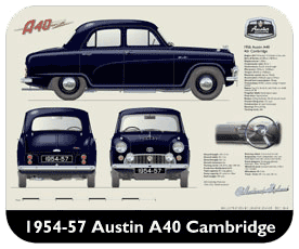 Austin A40 Cambridge 1954-57 Place Mat, Small